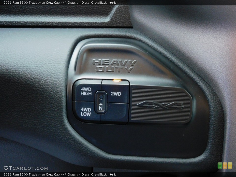 Diesel Gray/Black Interior Controls for the 2021 Ram 3500 Tradesman Crew Cab 4x4 Chassis #142217119