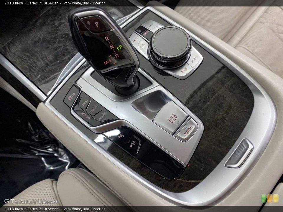 Ivory White/Black Interior Transmission for the 2018 BMW 7 Series 750i Sedan #142217347