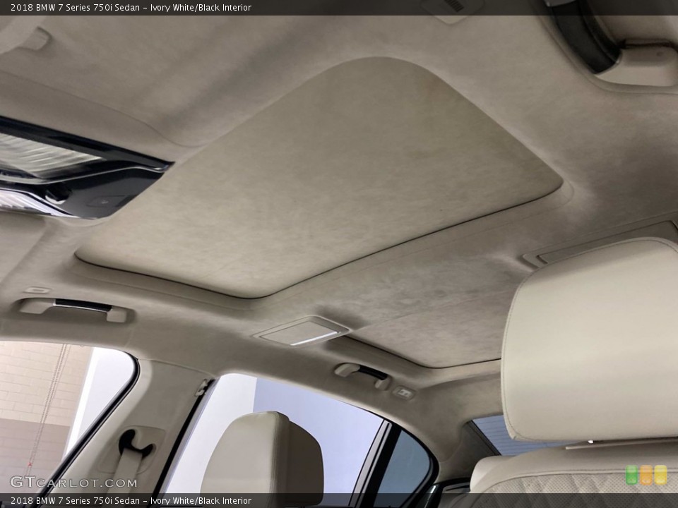 Ivory White/Black Interior Sunroof for the 2018 BMW 7 Series 750i Sedan #142217446
