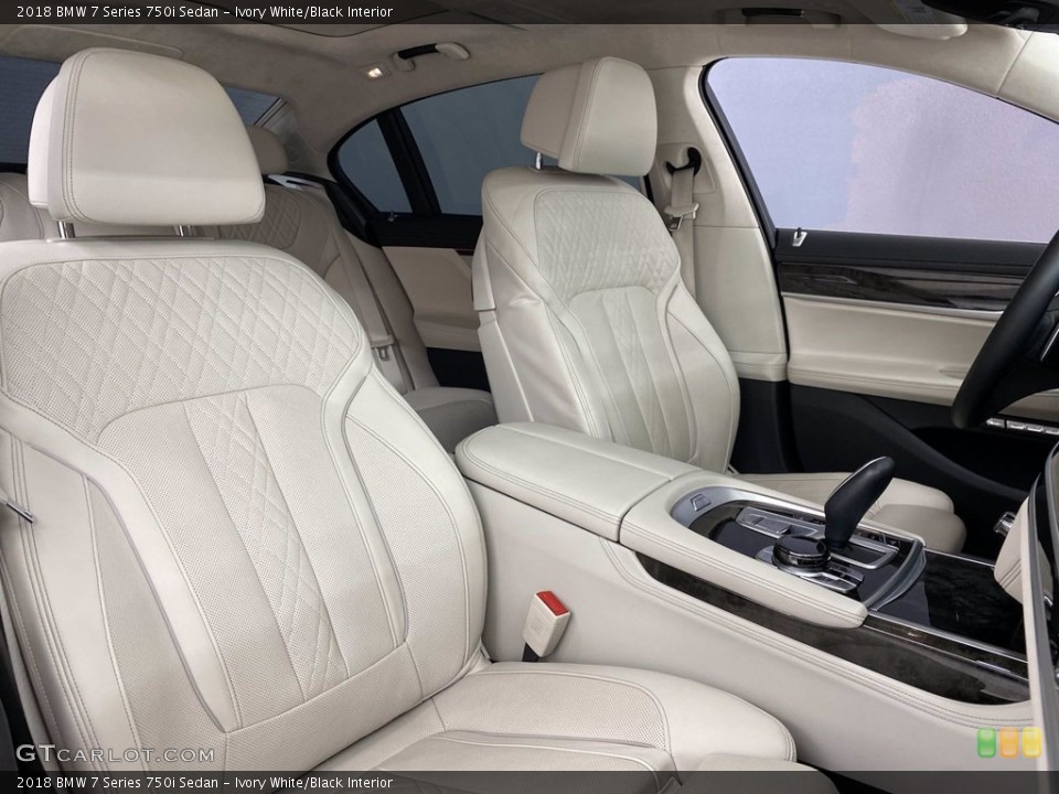 Ivory White/Black 2018 BMW 7 Series Interiors
