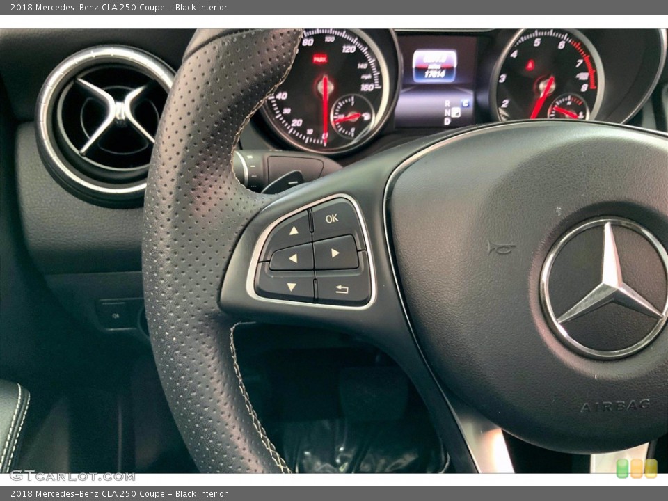 Black Interior Steering Wheel for the 2018 Mercedes-Benz CLA 250 Coupe #142217962