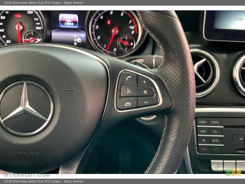 Black Interior Steering Wheel for the 2018 Mercedes-Benz CLA 250 Coupe #142217980