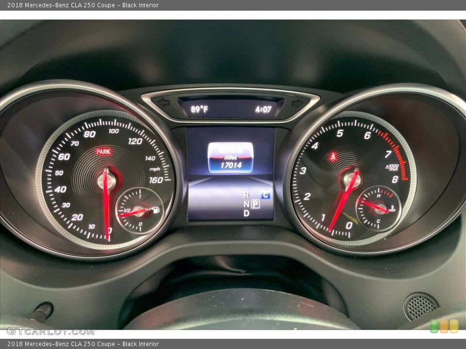Black Interior Gauges for the 2018 Mercedes-Benz CLA 250 Coupe #142218001