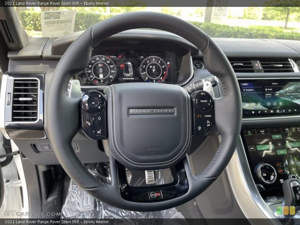 Ebony Interior Steering Wheel for the 2021 Land Rover Range Rover Sport SVR #142218135