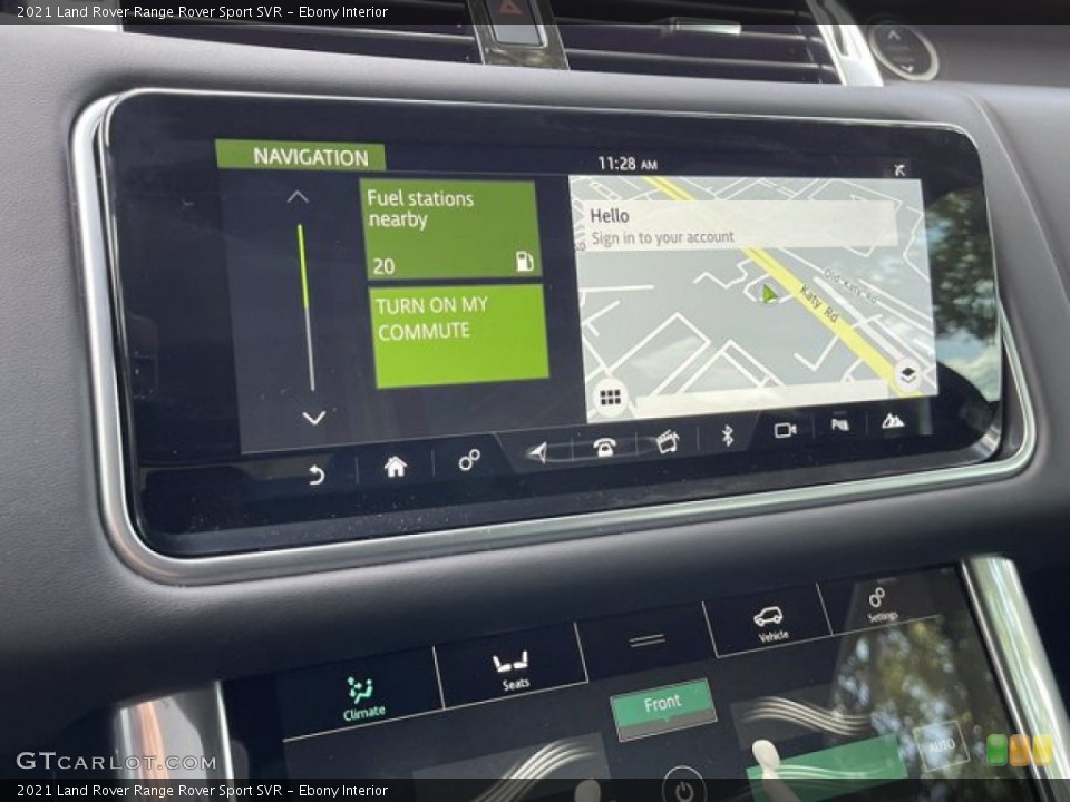 Ebony Interior Navigation for the 2021 Land Rover Range Rover Sport SVR #142218208