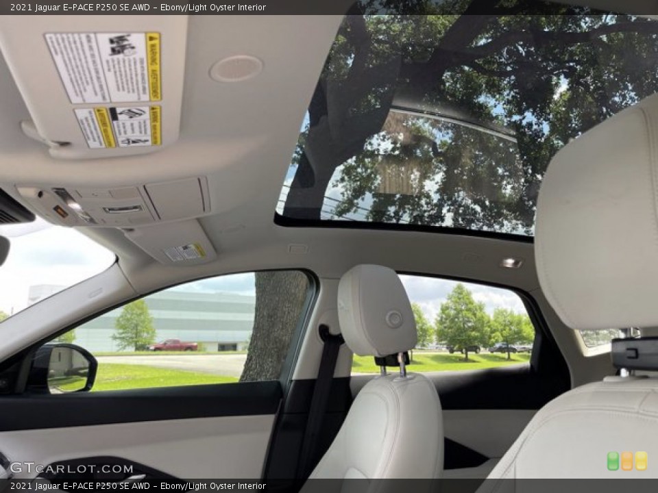 Ebony/Light Oyster Interior Sunroof for the 2021 Jaguar E-PACE P250 SE AWD #142218967