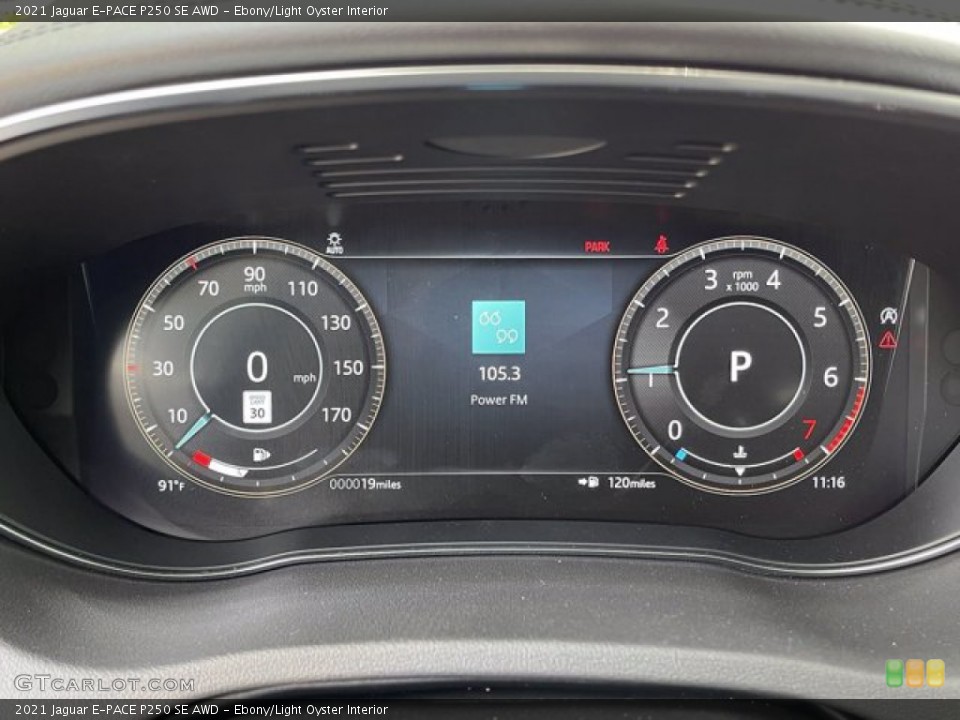 Ebony/Light Oyster Interior Gauges for the 2021 Jaguar E-PACE P250 SE AWD #142219027