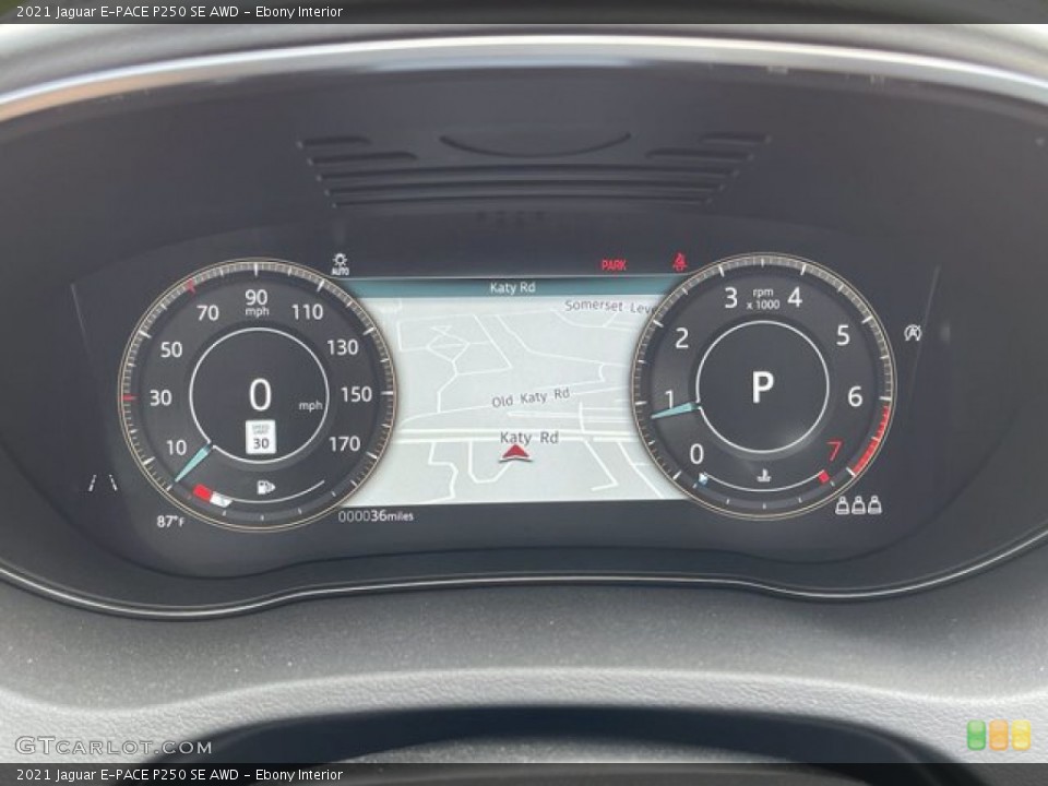Ebony Interior Gauges for the 2021 Jaguar E-PACE P250 SE AWD #142219960