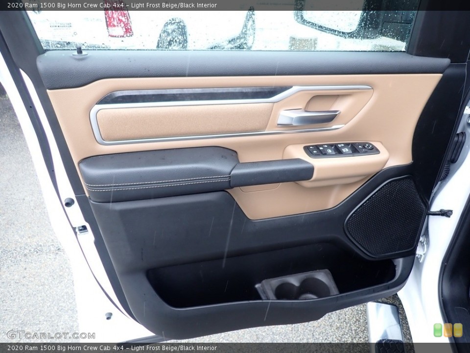Light Frost Beige/Black Interior Door Panel for the 2020 Ram 1500 Big Horn Crew Cab 4x4 #142220308