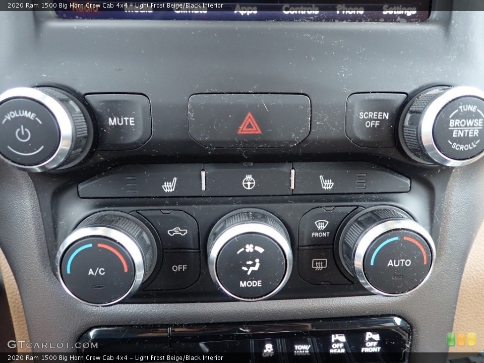 Light Frost Beige/Black Interior Controls for the 2020 Ram 1500 Big Horn Crew Cab 4x4 #142220347