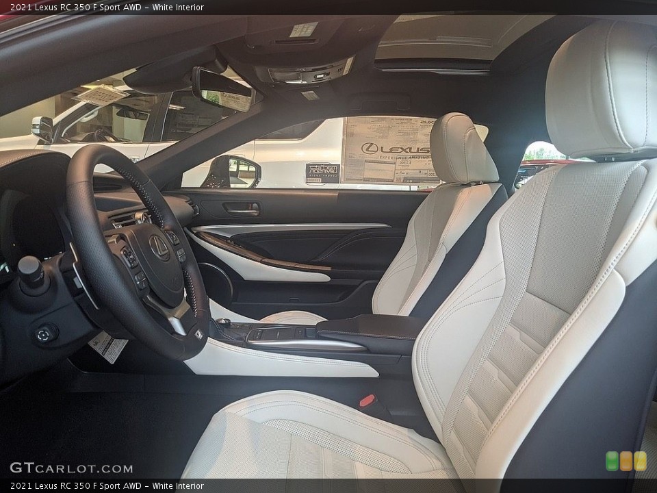 White Interior Photo for the 2021 Lexus RC 350 F Sport AWD #142220532