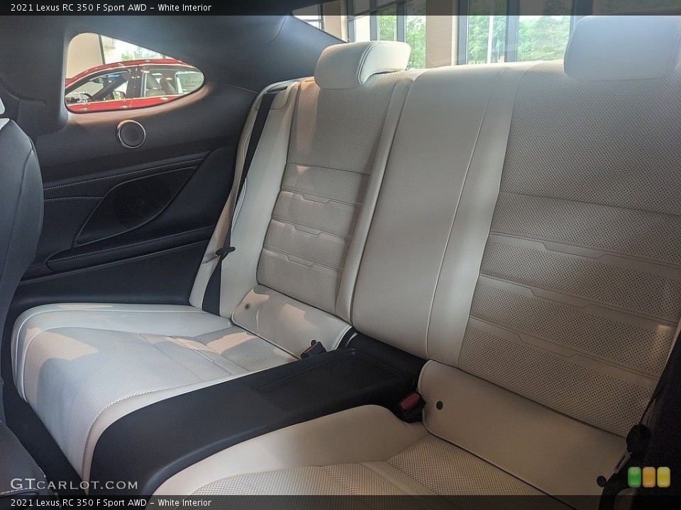 White Interior Rear Seat for the 2021 Lexus RC 350 F Sport AWD #142220556