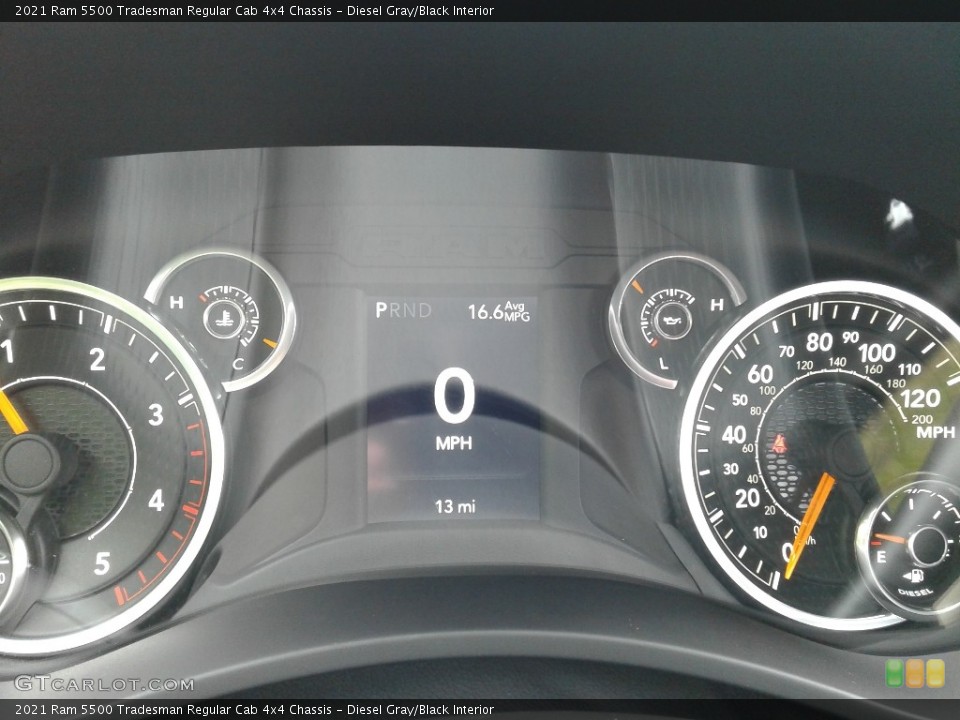 Diesel Gray/Black Interior Gauges for the 2021 Ram 5500 Tradesman Regular Cab 4x4 Chassis #142220892