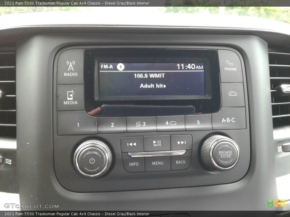 Diesel Gray/Black Interior Audio System for the 2021 Ram 5500 Tradesman Regular Cab 4x4 Chassis #142220937