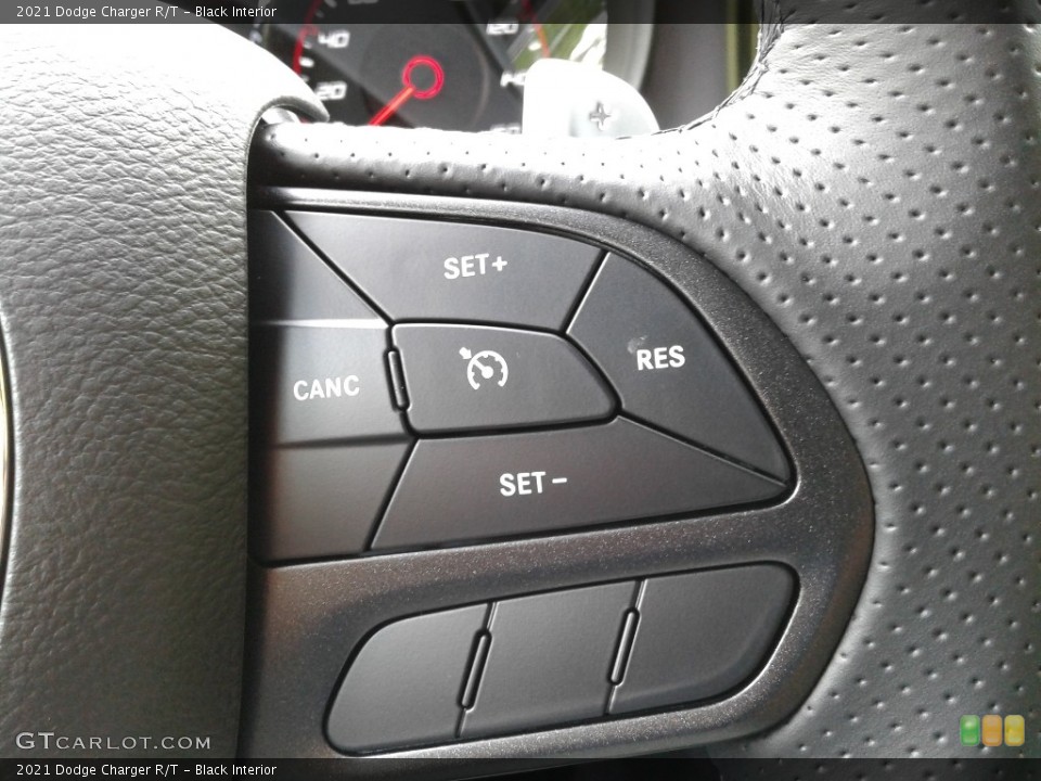 Black Interior Steering Wheel for the 2021 Dodge Charger R/T #142221372
