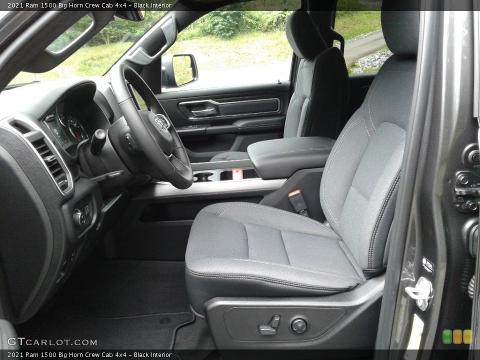 Black Interior Front Seat for the 2021 Ram 1500 Big Horn Crew Cab 4x4 #142221858