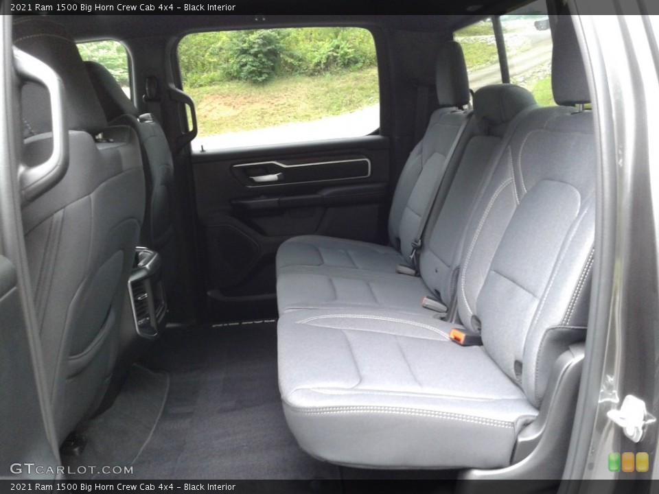 Black Interior Rear Seat for the 2021 Ram 1500 Big Horn Crew Cab 4x4 #142221915