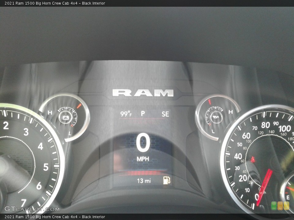 Black Interior Gauges for the 2021 Ram 1500 Big Horn Crew Cab 4x4 #142222035