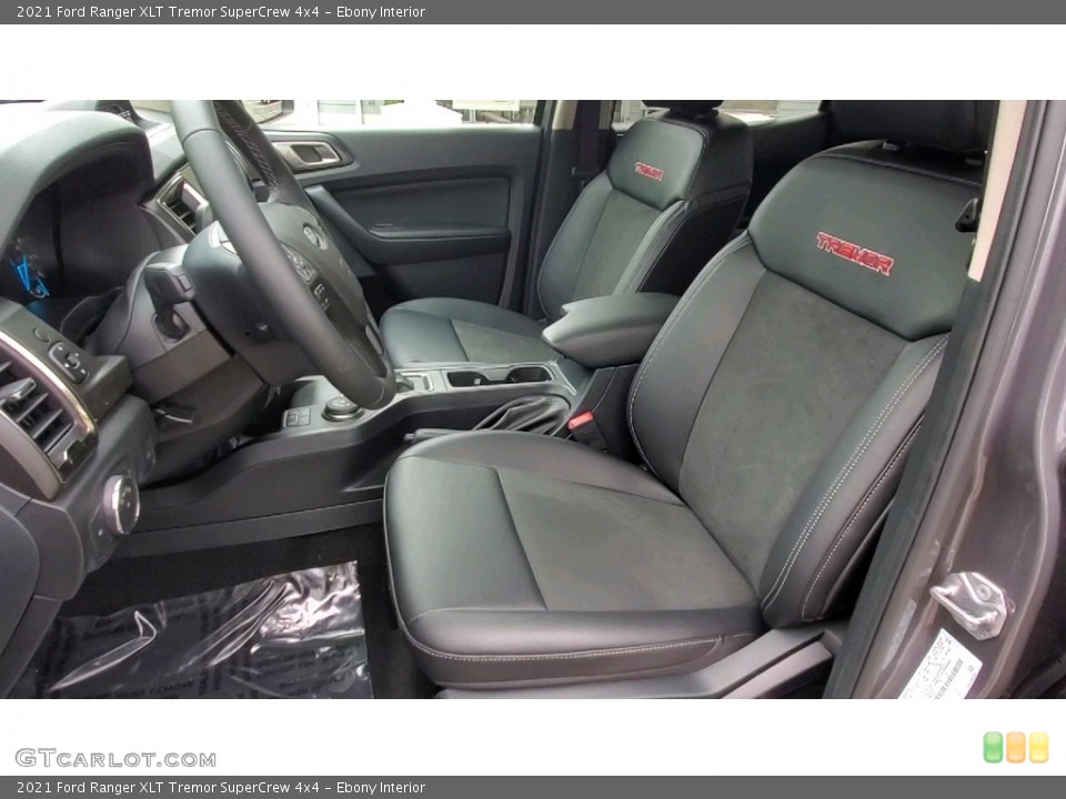 Ebony Interior Front Seat for the 2021 Ford Ranger XLT Tremor SuperCrew 4x4 #142223462