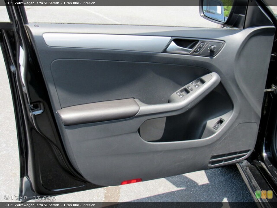 Titan Black Interior Door Panel for the 2015 Volkswagen Jetta SE Sedan #142224053