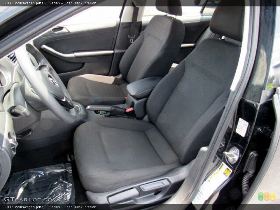 Titan Black Interior Front Seat for the 2015 Volkswagen Jetta SE Sedan #142224077
