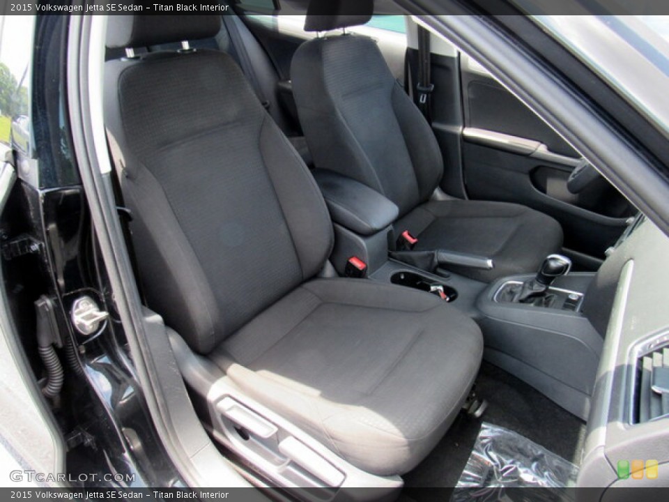 Titan Black Interior Front Seat for the 2015 Volkswagen Jetta SE Sedan #142224092