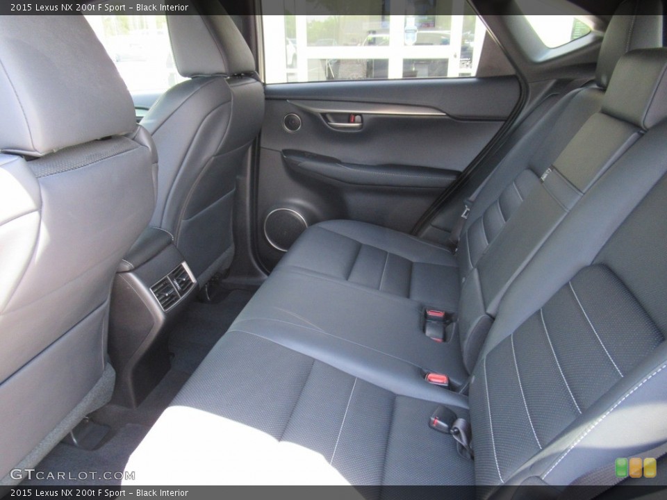 Black Interior Rear Seat for the 2015 Lexus NX 200t F Sport #142224882