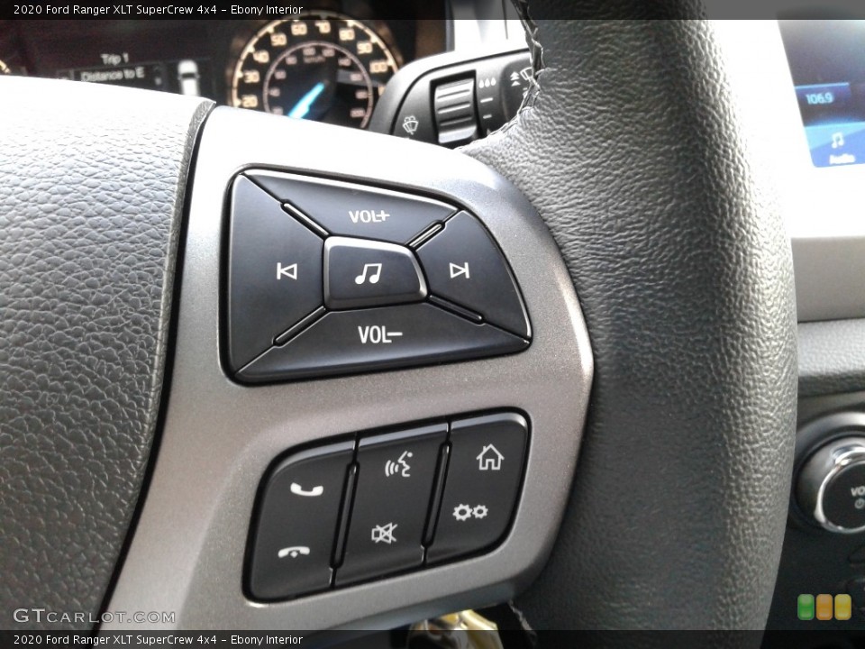 Ebony Interior Steering Wheel for the 2020 Ford Ranger XLT SuperCrew 4x4 #142225611
