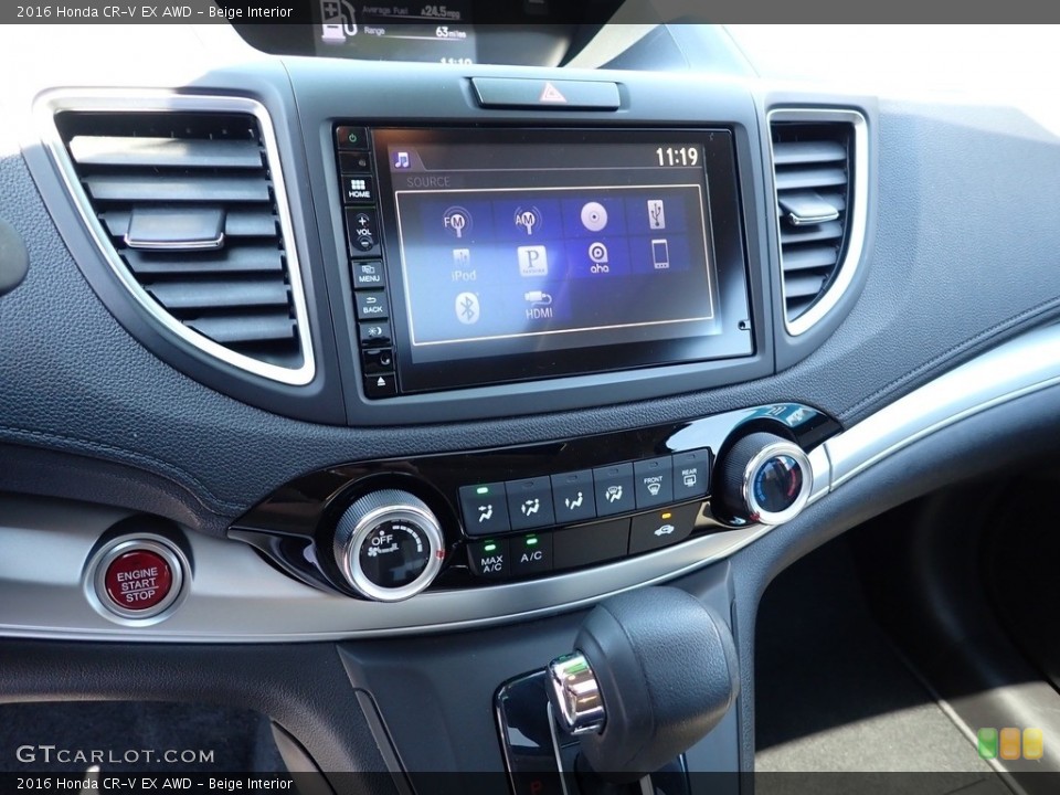 Beige Interior Controls for the 2016 Honda CR-V EX AWD #142230273