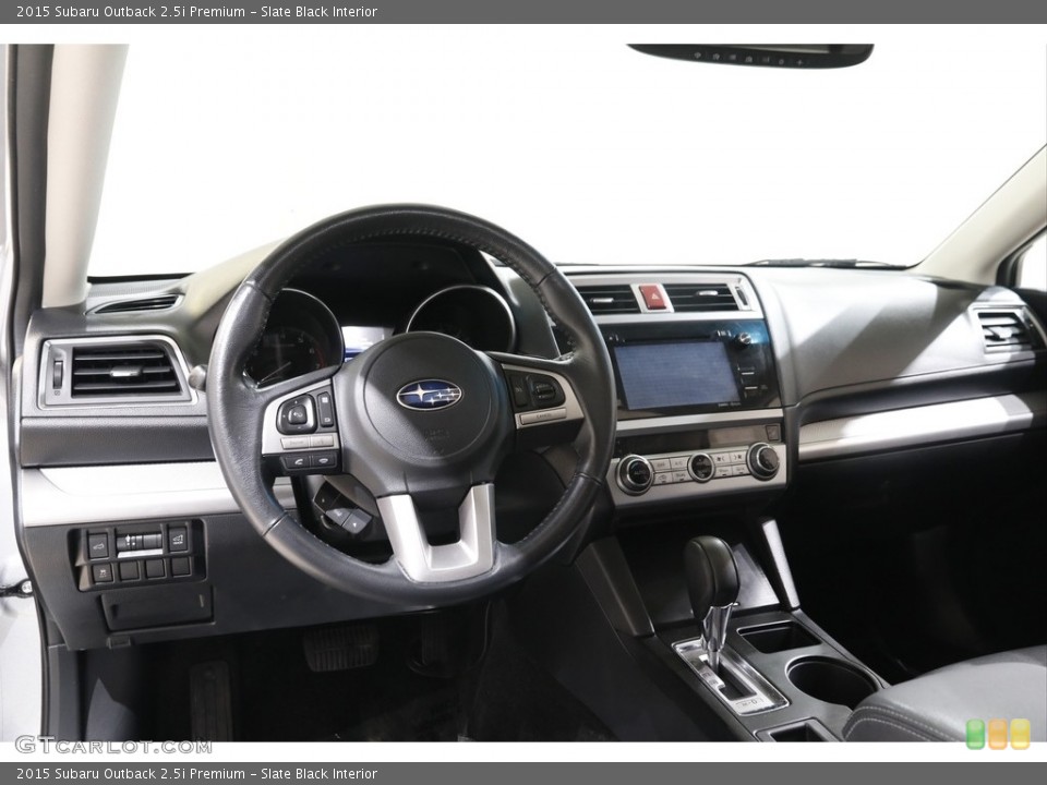 Slate Black Interior Dashboard for the 2015 Subaru Outback 2.5i Premium #142231402