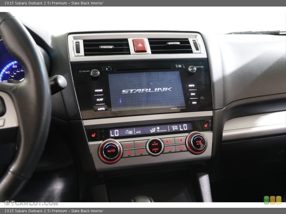 Slate Black Interior Controls for the 2015 Subaru Outback 2.5i Premium #142231426