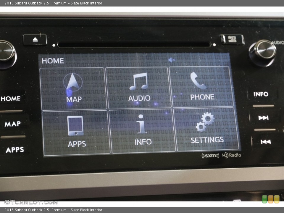 Slate Black Interior Controls for the 2015 Subaru Outback 2.5i Premium #142231462