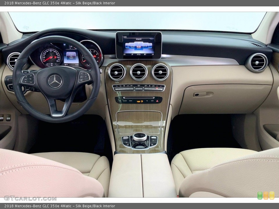 Silk Beige/Black Interior Dashboard for the 2018 Mercedes-Benz GLC 350e 4Matic #142232625