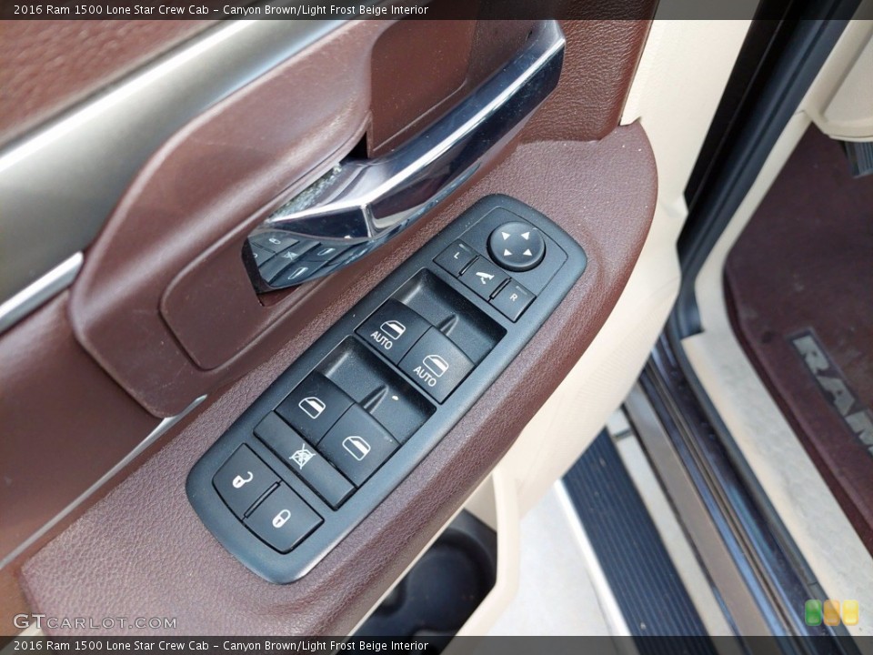 Canyon Brown/Light Frost Beige Interior Door Panel for the 2016 Ram 1500 Lone Star Crew Cab #142233335