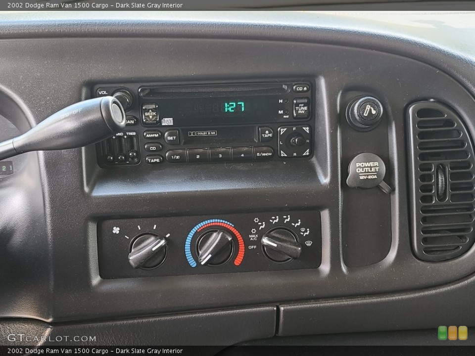 Dark Slate Gray Interior Controls for the 2002 Dodge Ram Van 1500 Cargo #142233501
