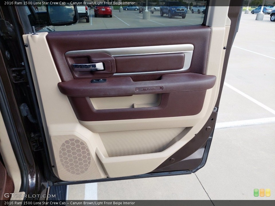 Canyon Brown/Light Frost Beige Interior Door Panel for the 2016 Ram 1500 Lone Star Crew Cab #142233551