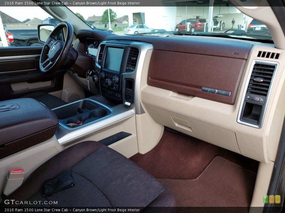 Canyon Brown/Light Frost Beige Interior Dashboard for the 2016 Ram 1500 Lone Star Crew Cab #142233647