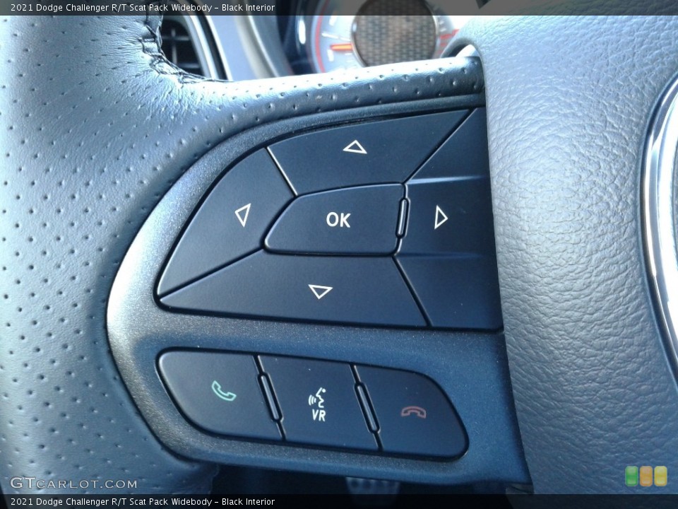 Black Interior Steering Wheel for the 2021 Dodge Challenger R/T Scat Pack Widebody #142233902