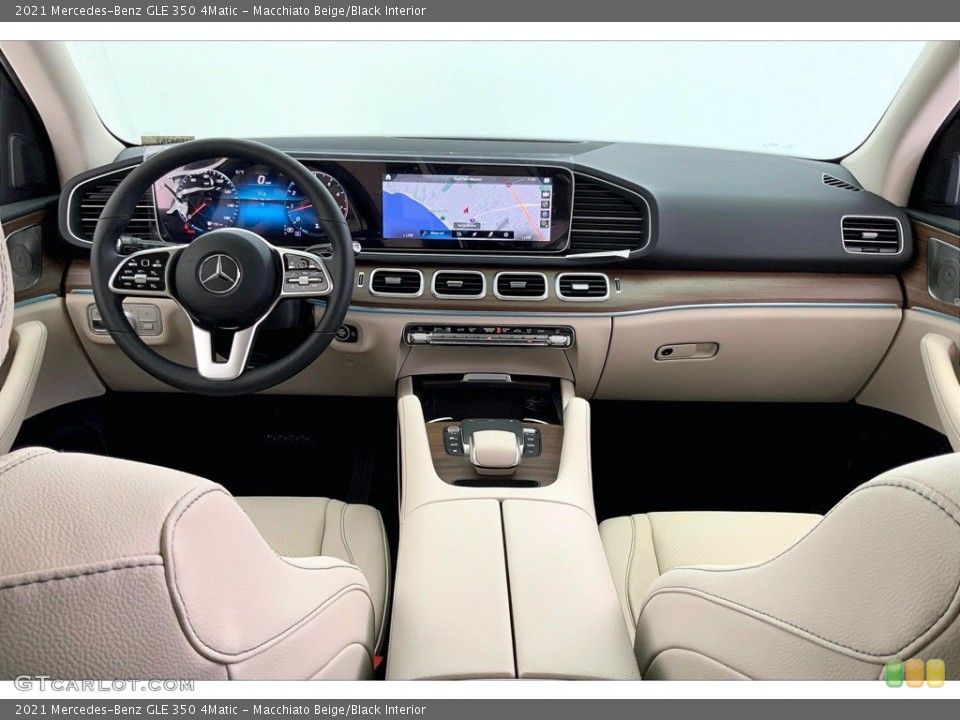 Macchiato Beige/Black Interior Dashboard for the 2021 Mercedes-Benz GLE 350 4Matic #142234106