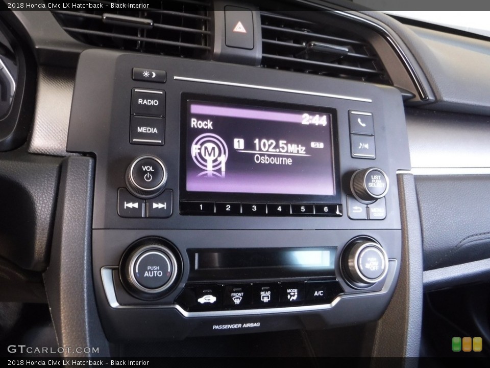Black Interior Controls for the 2018 Honda Civic LX Hatchback #142247095