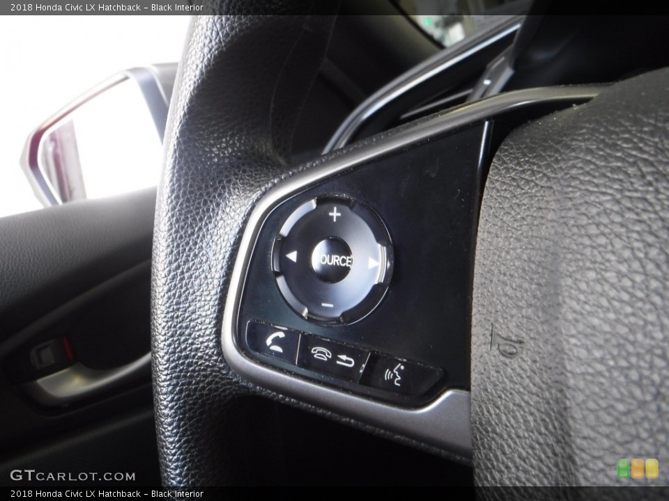 Black Interior Steering Wheel for the 2018 Honda Civic LX Hatchback #142247161