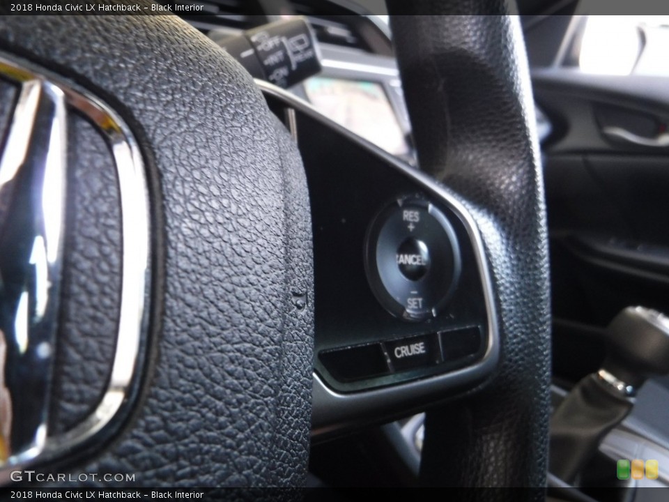 Black Interior Steering Wheel for the 2018 Honda Civic LX Hatchback #142247194