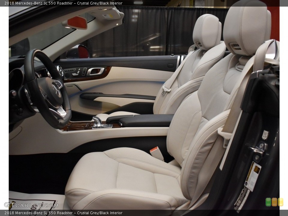 Crystal Grey/Black Interior Front Seat for the 2018 Mercedes-Benz SL 550 Roadster #142250605