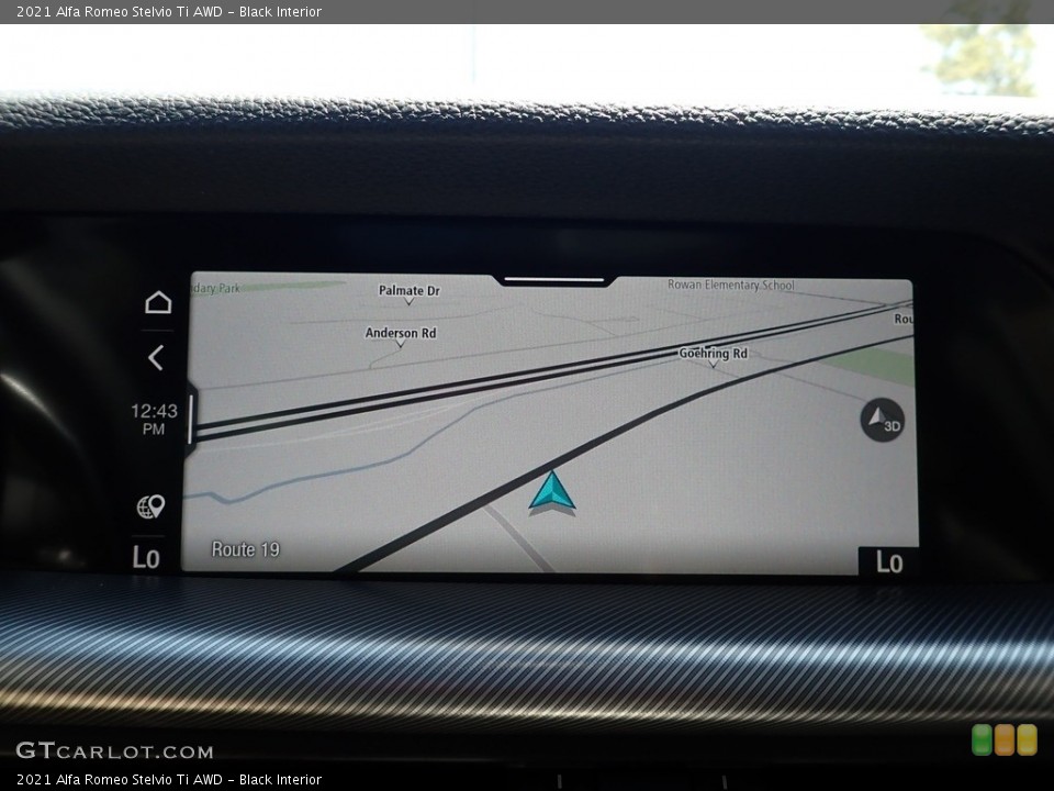 Black Interior Navigation for the 2021 Alfa Romeo Stelvio Ti AWD #142252508