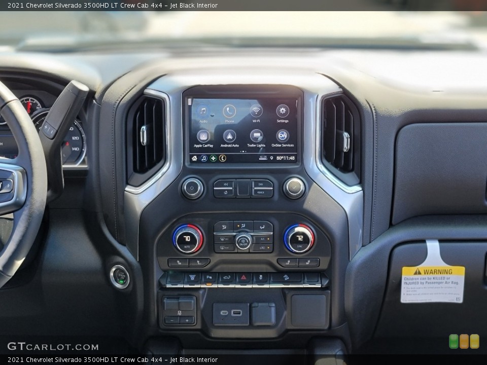 Jet Black Interior Controls for the 2021 Chevrolet Silverado 3500HD LT Crew Cab 4x4 #142252940