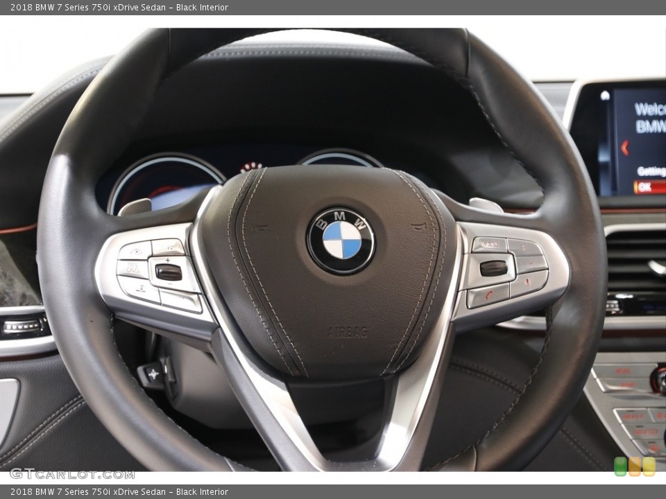 Black Interior Steering Wheel for the 2018 BMW 7 Series 750i xDrive Sedan #142255712