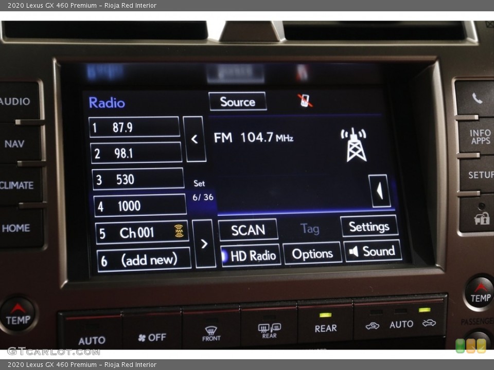 Rioja Red Interior Audio System for the 2020 Lexus GX 460 Premium #142257653