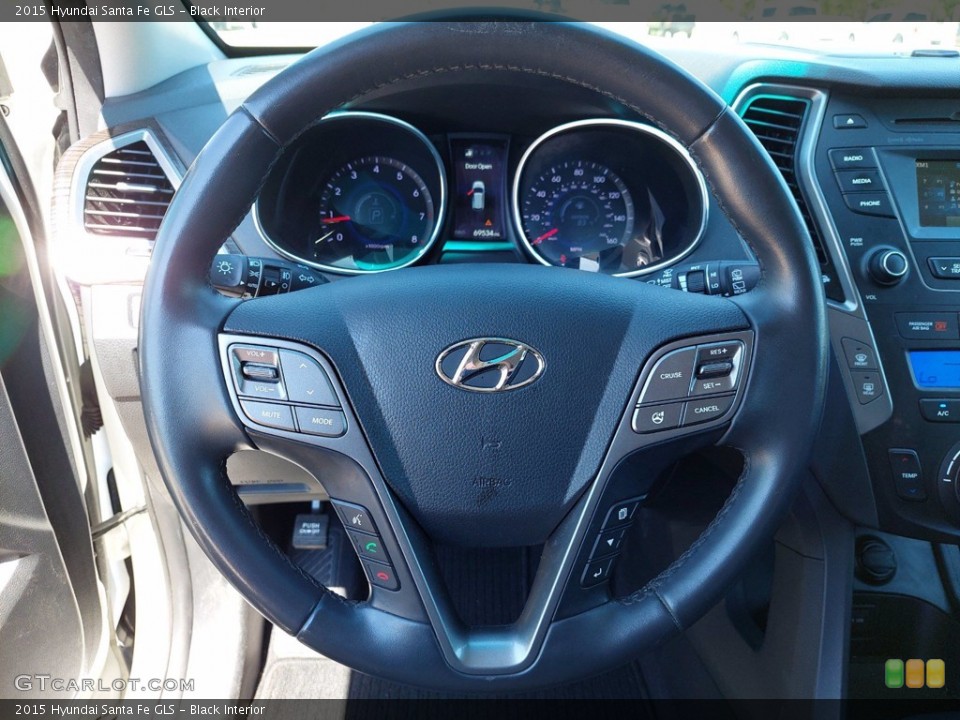 Black Interior Steering Wheel for the 2015 Hyundai Santa Fe GLS #142258879