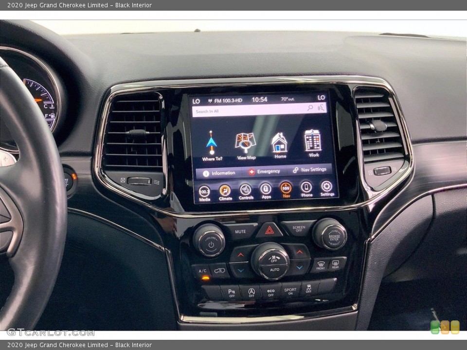 Black Interior Controls for the 2020 Jeep Grand Cherokee Limited #142259567