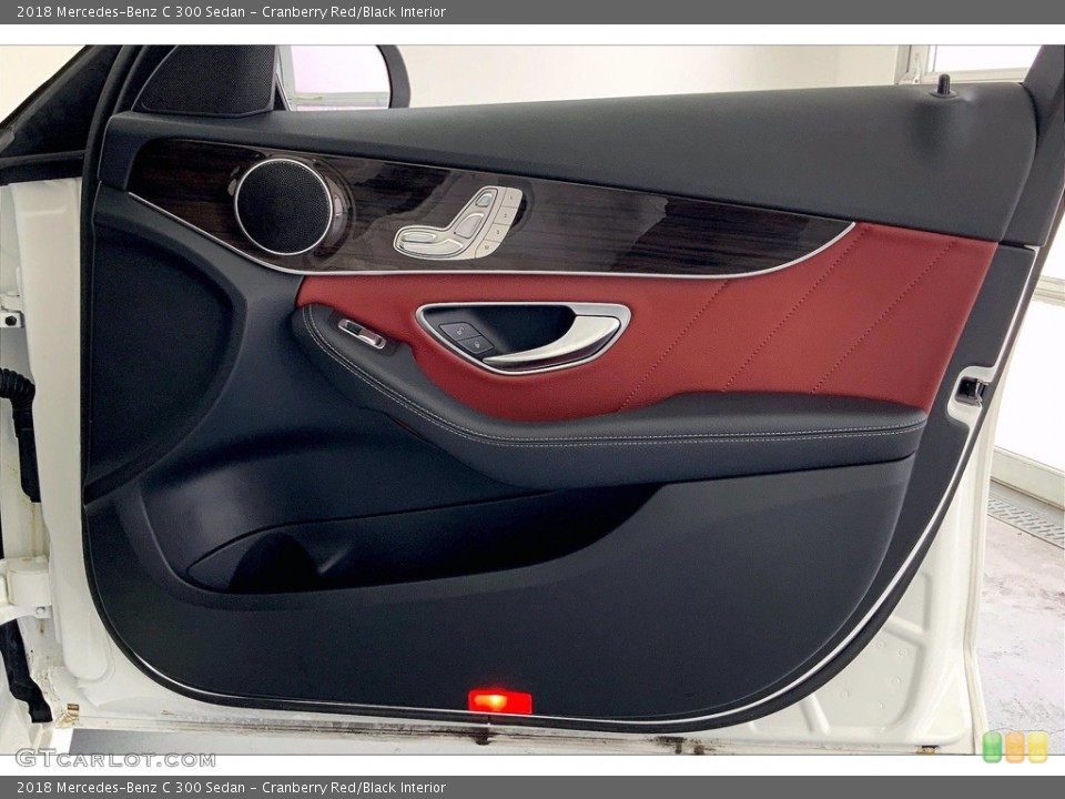 Cranberry Red/Black Interior Door Panel for the 2018 Mercedes-Benz C 300 Sedan #142263855